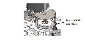 Pick and place disc made of AISI 904L stainless steel